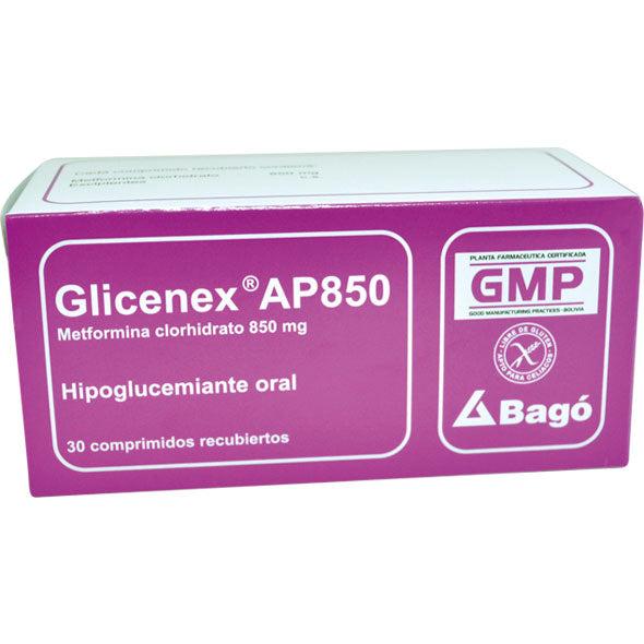 Glicenex AP 850 X tableta Metformina 850 mg