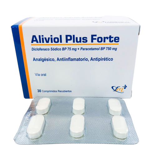 Aliviol Plus Forte X comprimido Paracetamol 750 mg Diclofenaco 75 mg