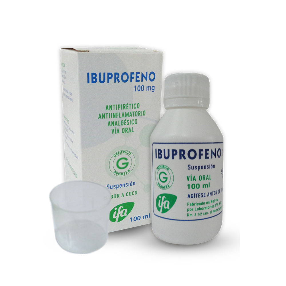 Ibuprofeno 100 mg jarabe X 100 ml
