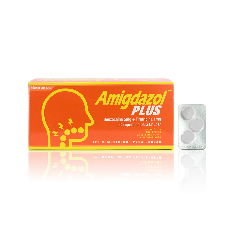 Amigdazol Plus X masticable 5 mg Benzocaína 5mg tirotricina1 mg