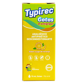 Typirec Gotas X 15 ml Paracetamol 120 mg Pseudoefedrina 7.5 clorfeniramina 0.75