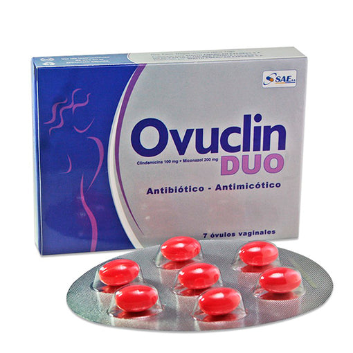 Ovuclin Duo X Ovulos Clindamicina 100Mg Y Clotrimazol 200Mg