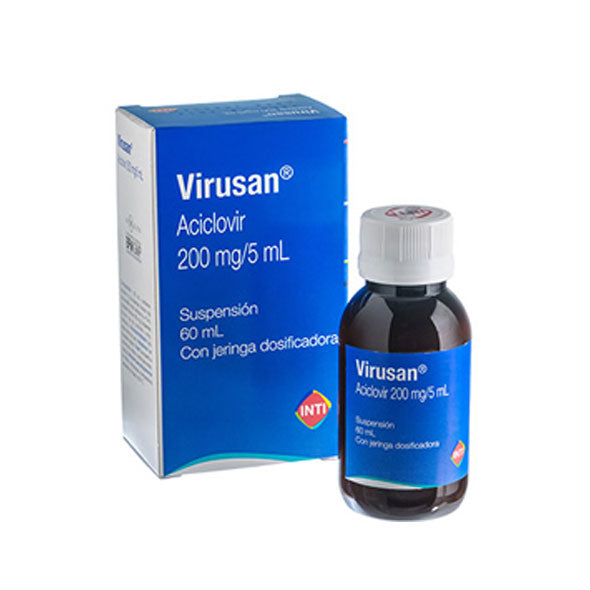 Virusan Aciclovir 200 mg/5 mL X Suspensión