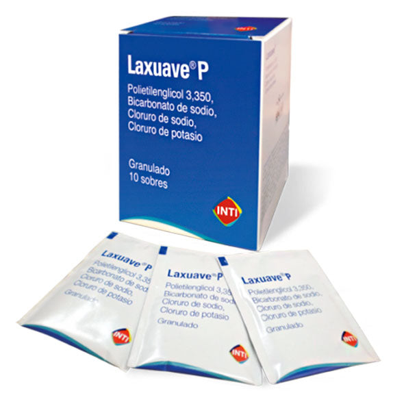 Laxuave® P X Sobre _ Polietilenglicol 3.350, Bicarbonato de Sodio , Cloruro de Potasio