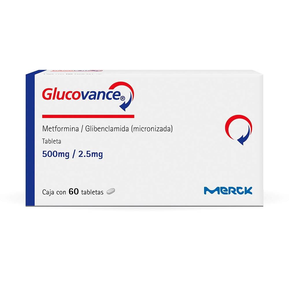 GlucoVance 500 mg / 2.5 mg X tableta Metformina 500 mg Glibenclamida 2.5 mg