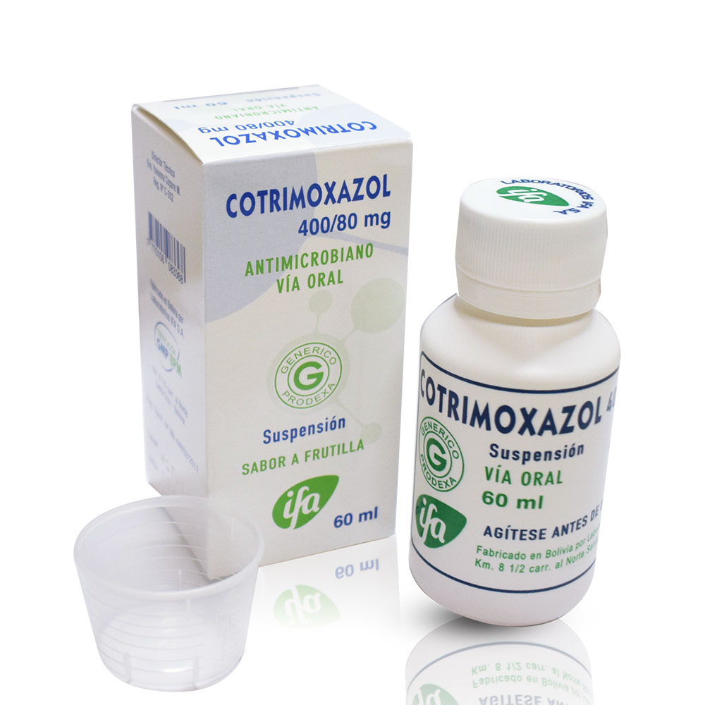 Cotrimoxazol 400/800 JRB X 100 ml sulfametoxazol 400 Mg trimetoprima 80 mg