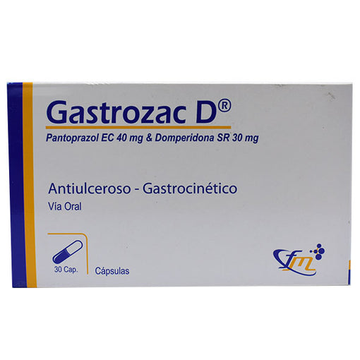 Gastrozac D X Capsula Pantoprazol 40Mg Y Domperidona 30Mg
