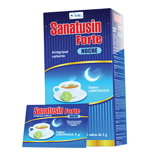 Sanatusin Forte Noche X Sobre Paracetamol 650 mg Noscapina 10 mg clorfenamina 4mg cafeina