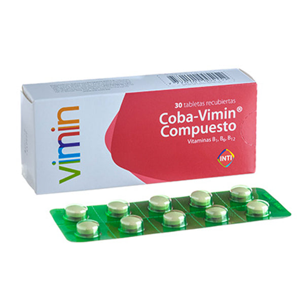 Coba-Vimin Compuesto X Tabletas _ vitaminas B1 B6 B12