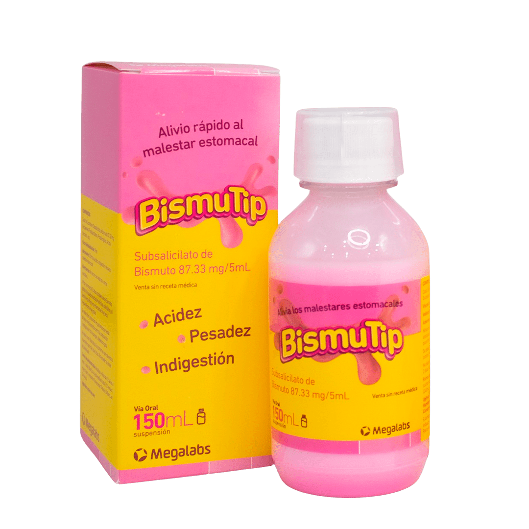 BismuTip Jarabe X 150 ml _ Subsalicilato de Bismuto 87.33 mg