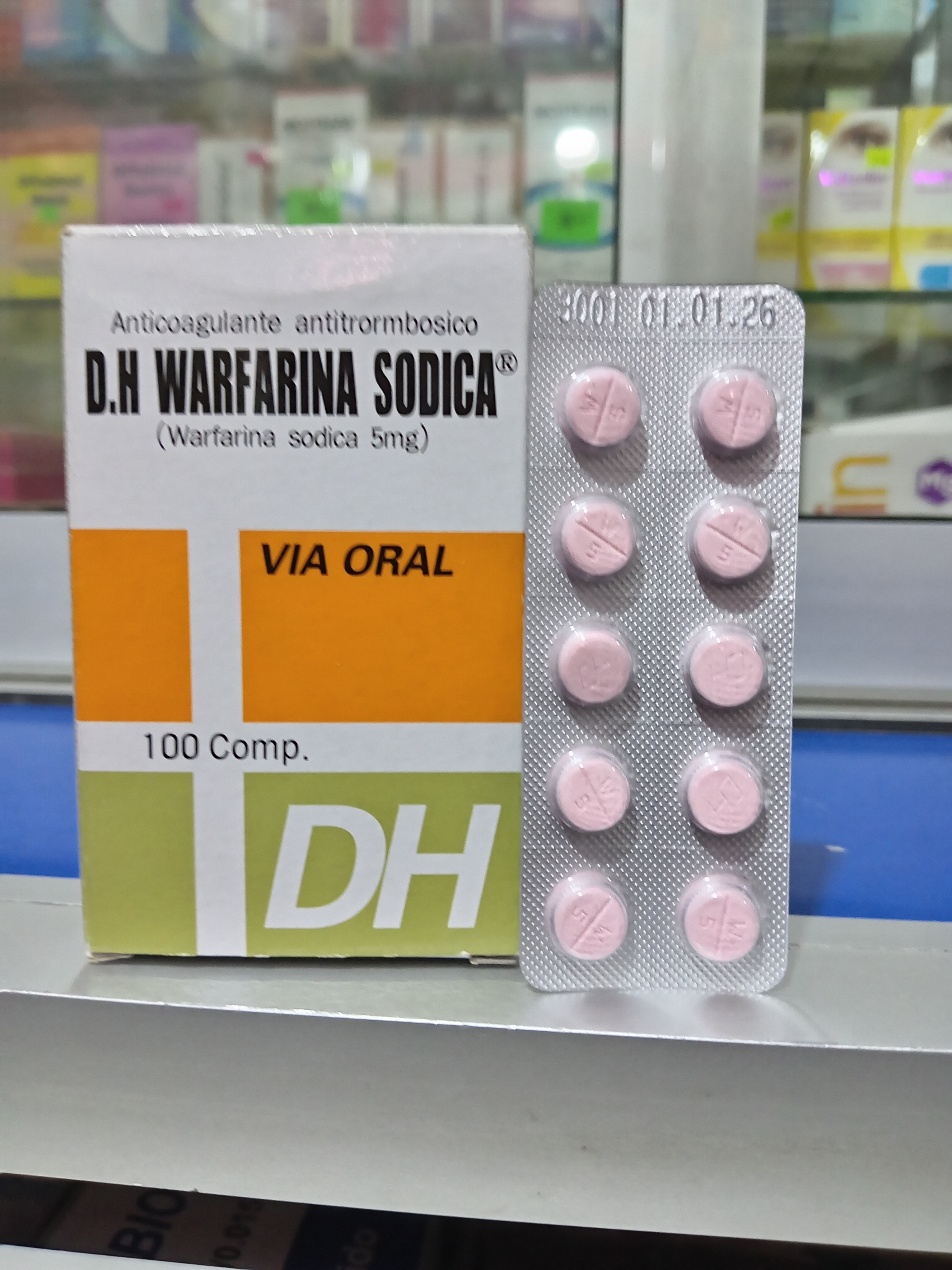 D.H Warfarina sódica 5Mg X tableta
