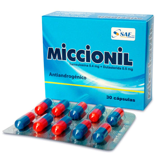 Miccionil X Tableta / Tamsulosina 0.4Mg Y Dutasterida 0.5Mg