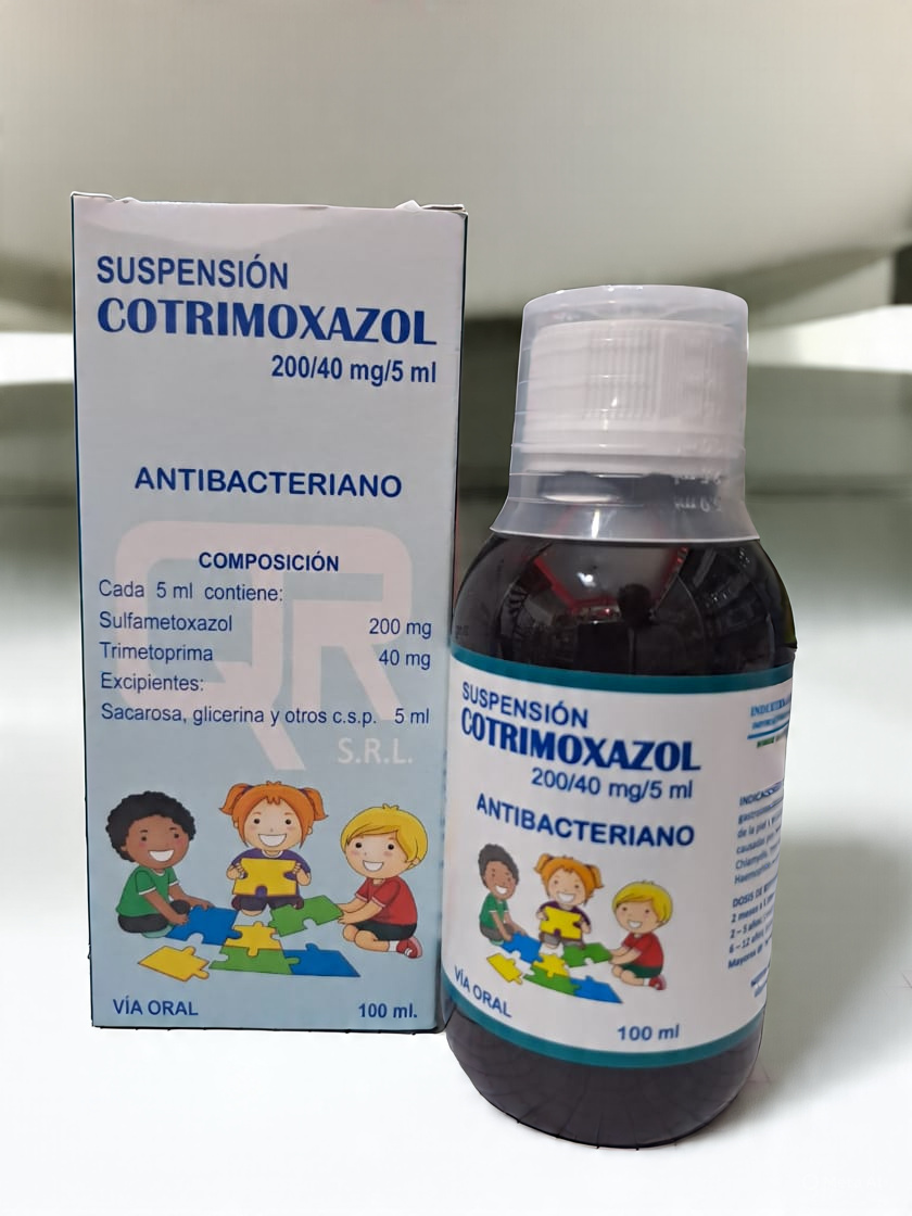 Cotrimoxazol 100 ml X Suspensión 200/40 mg/5 ml _ Sulfametoxazol +Trimetoprima 