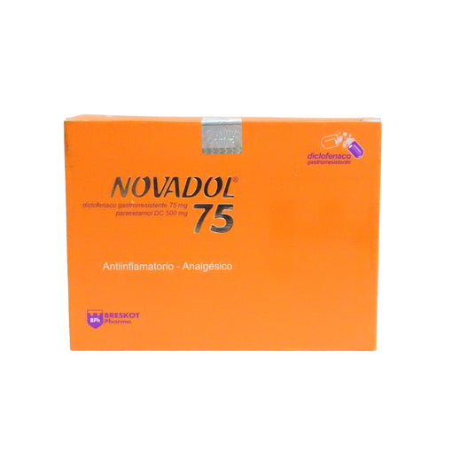 Novadol 75 X Capsula Diclofenaco 75 mg / Paracetamol 500 Mg