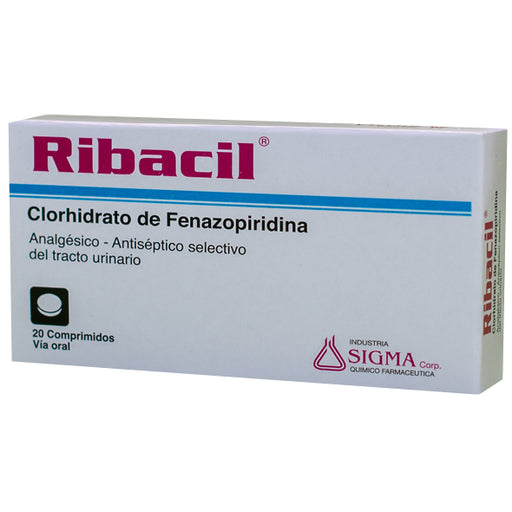 Ribacil X Comprimido _ Clorhidrato de Fenazopiridina 100 mg