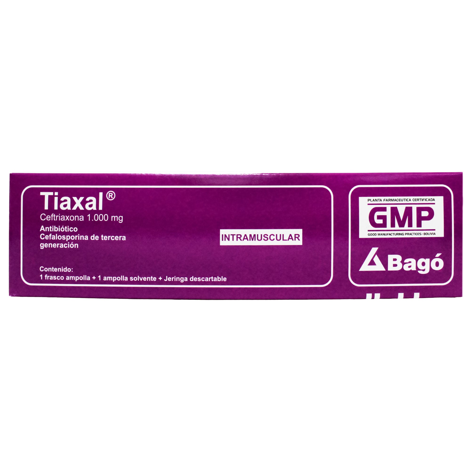 Tiaxal Intramuscular Ceftriaxon 1G X Ampolla