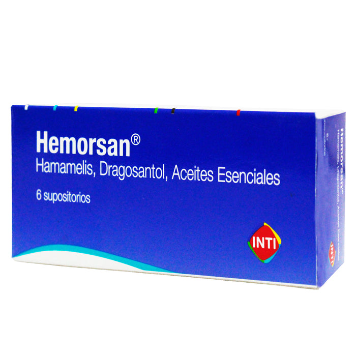 Hemorsan _ Lidocaina Clorhidrato, Mentol, Alcanfor, Eucaliptol, Aceite Esencial X Supositorio 