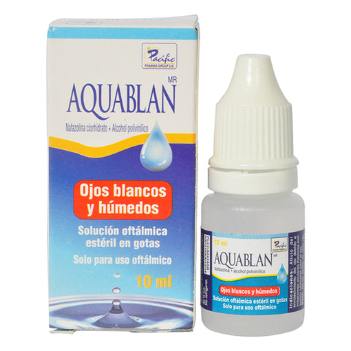 Aquablan Colirio gotas X 10Ml Nafazolina Alcohol Polivin