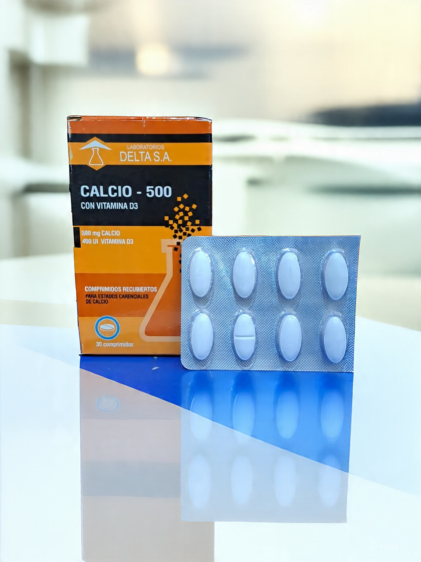 Calcio 500 con Vitamina D3 X Comprimido 