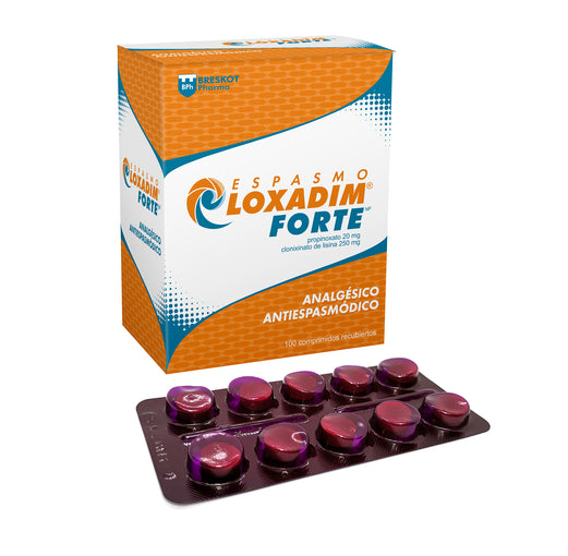 Espasmo Loxadim Forte Propinoxato 20Mg Y Clonixinato De Lisina 250Mg X Tableta
