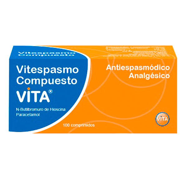Vitespasmo Compuesto X Comprimido Butil Bromuro De Hioscina 10Mg Y Paracetamol 500Mg