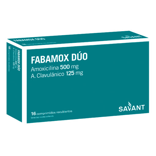Fabamox Dúo X Comprimido Amoxicilina 500 MG ácido clavulinico 125 mg