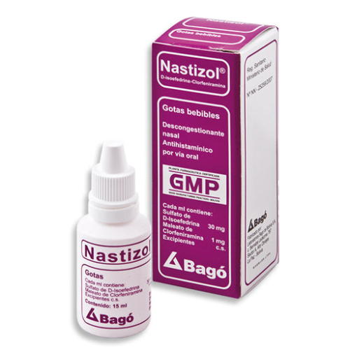 Nastizol Gotas X 15 ml D-Isoefedrina 30 mg Clorfeniramina 1 mg