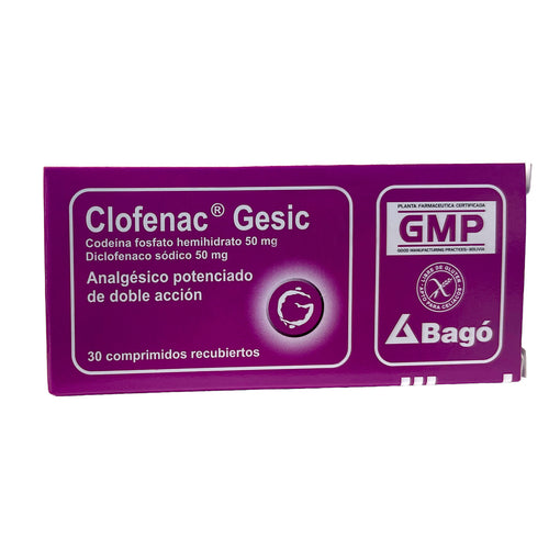 Clofenac Gesic Diclofenaco 50Mg Y Codeina 50Mg X Tableta