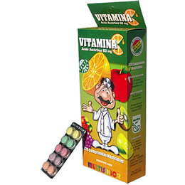 Vitamina C X tableta masticable Multicolor
