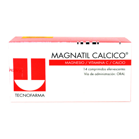 Magnatil Calcio X tableta efervescente Magnecio Vitamina. C  y calcio 