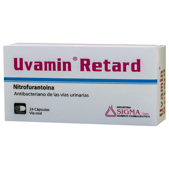 Uvamin Retard X Capsulas _ Nitrofurantoina 100 mg
