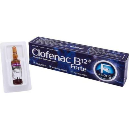 Clofenac B12 Forte Diclofenaco Y Vitamona B12 X Ampolla
