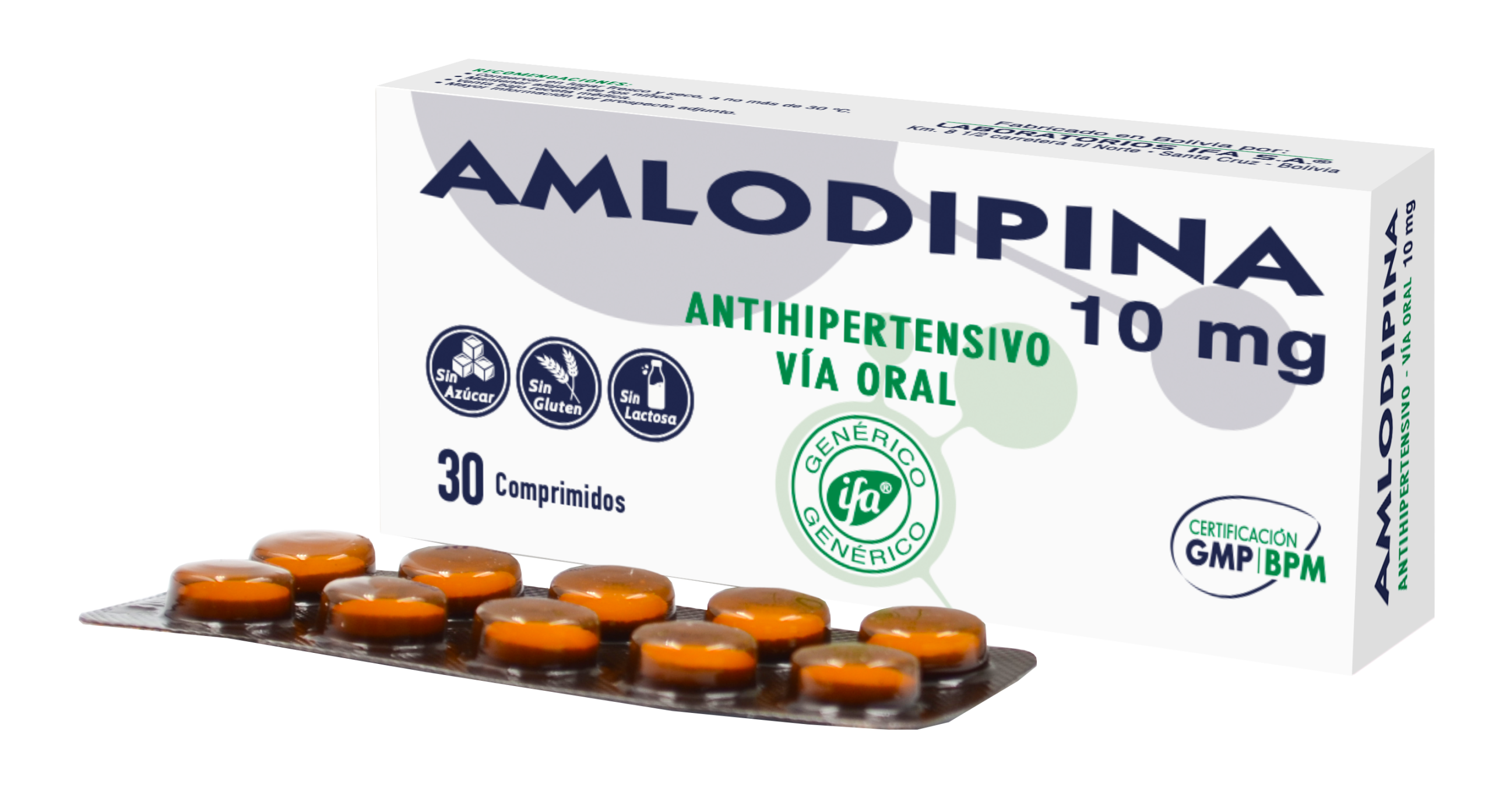 Amlodipina 10 mg X Comprimido 