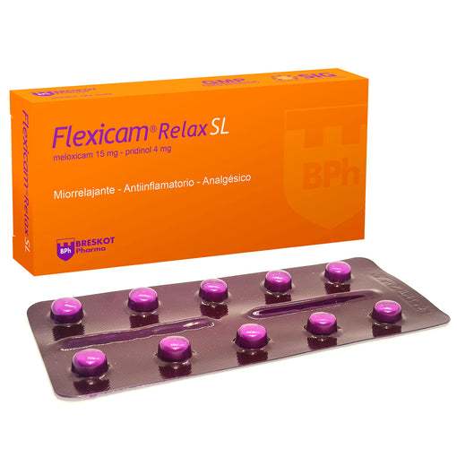 Flexicam Relax Meloxicam 15Mg Y Pridinol Mesilato 4Mg X Tableta