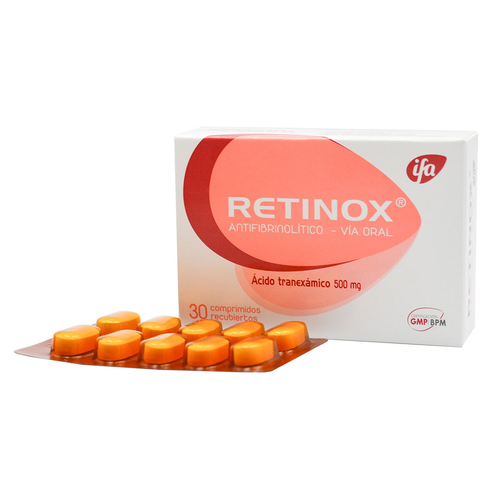 Retinox X Comprimido _ Ácido Tranexamico 500 mg