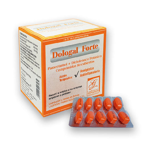 Dologal Forte X tableta Paracetamol500mg Y Diclofenaco Potasico 50Mg 