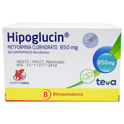 Hipoglucin 850Mg X Tableta-Metformina clorhidrato