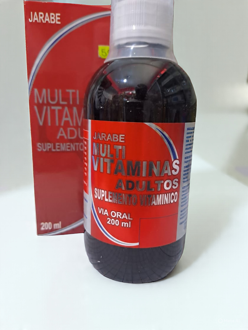Multivitaminas 200 ml X Jarabe Adultos _ Lisina, Vitamina B1 B2 B6 B12 