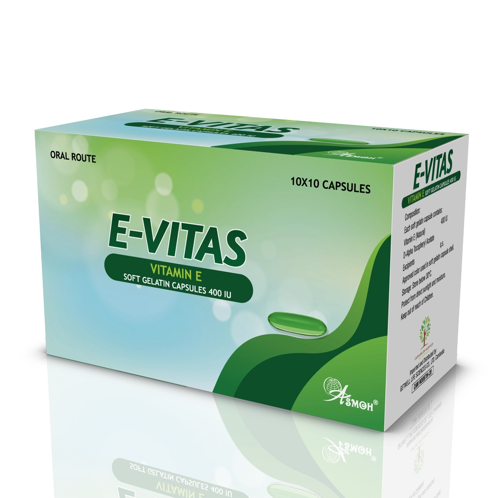 E-VITAS X Capsulas Vitamina E 400 UI