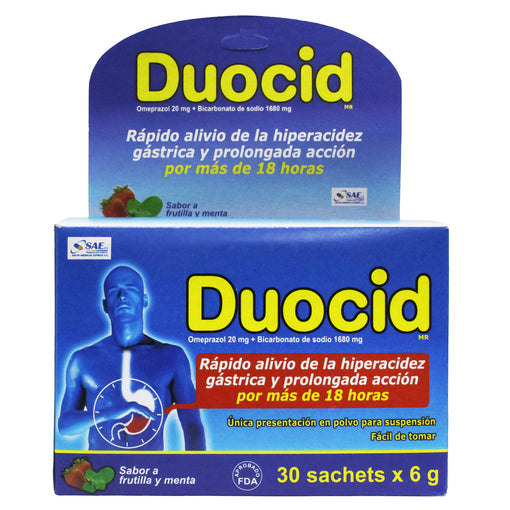 Duocid X Sobre Omeprazol 20Mg Y Bicarbonato De Sodio 1680Mg