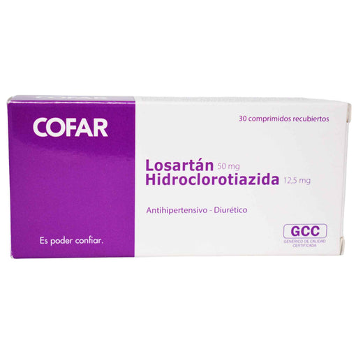 Losartan 50mg Hidroclorotiazida 12.5mg X Tableta