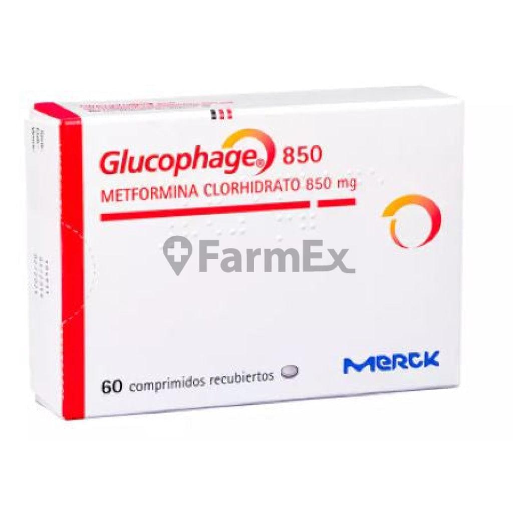 GlucoPhage 850 X tabletas Metformina Clorhidrato 850 mg