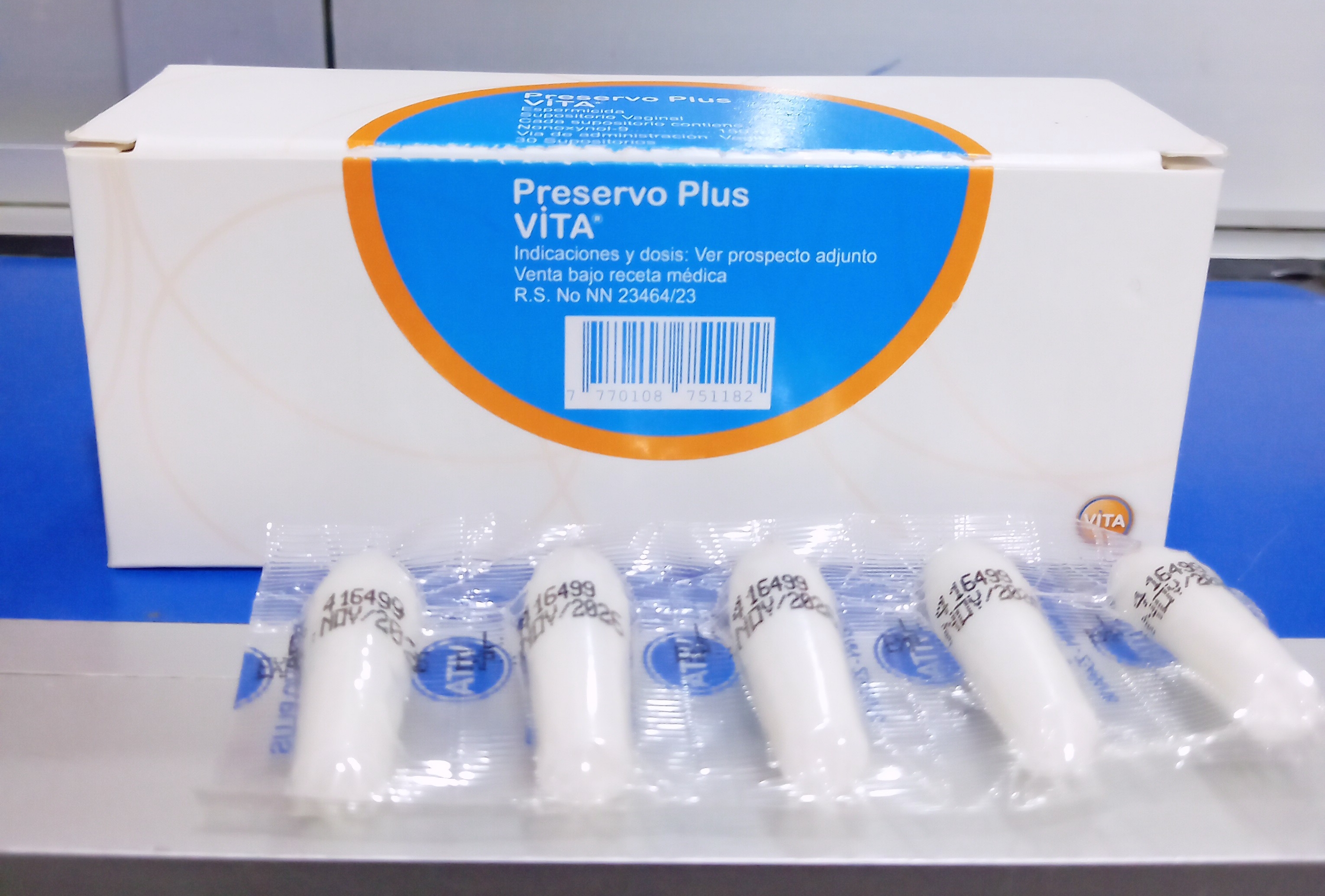 Preservo Plus X supositorio nonoxynol 9 150 mg