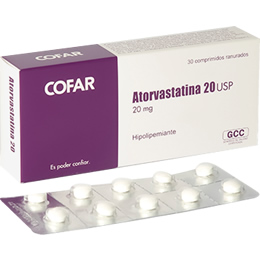 Atorvastatina 20 mg X comprimidos