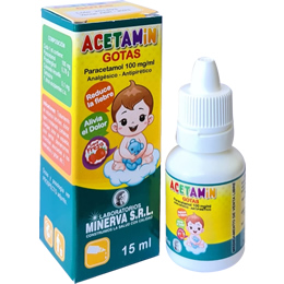 Acetamin Gotas X 15 ml paracetamol 100 mg