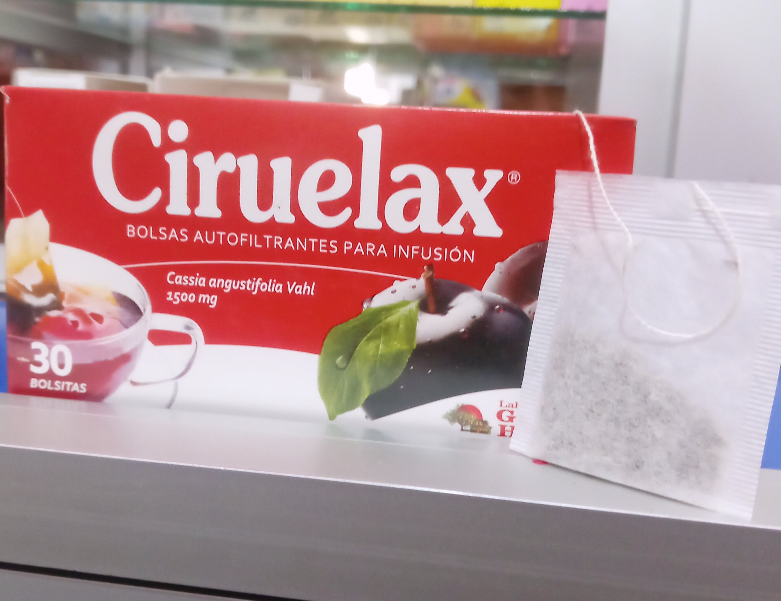 Ciruelax X bolsita de té, hojas de Cassia, extracto ciruela