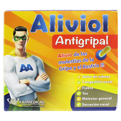Aliviol Antigripal X Cápsula-Paracetamol 500mg-dextrometorfano 15mg-clorfeniramina 2mg