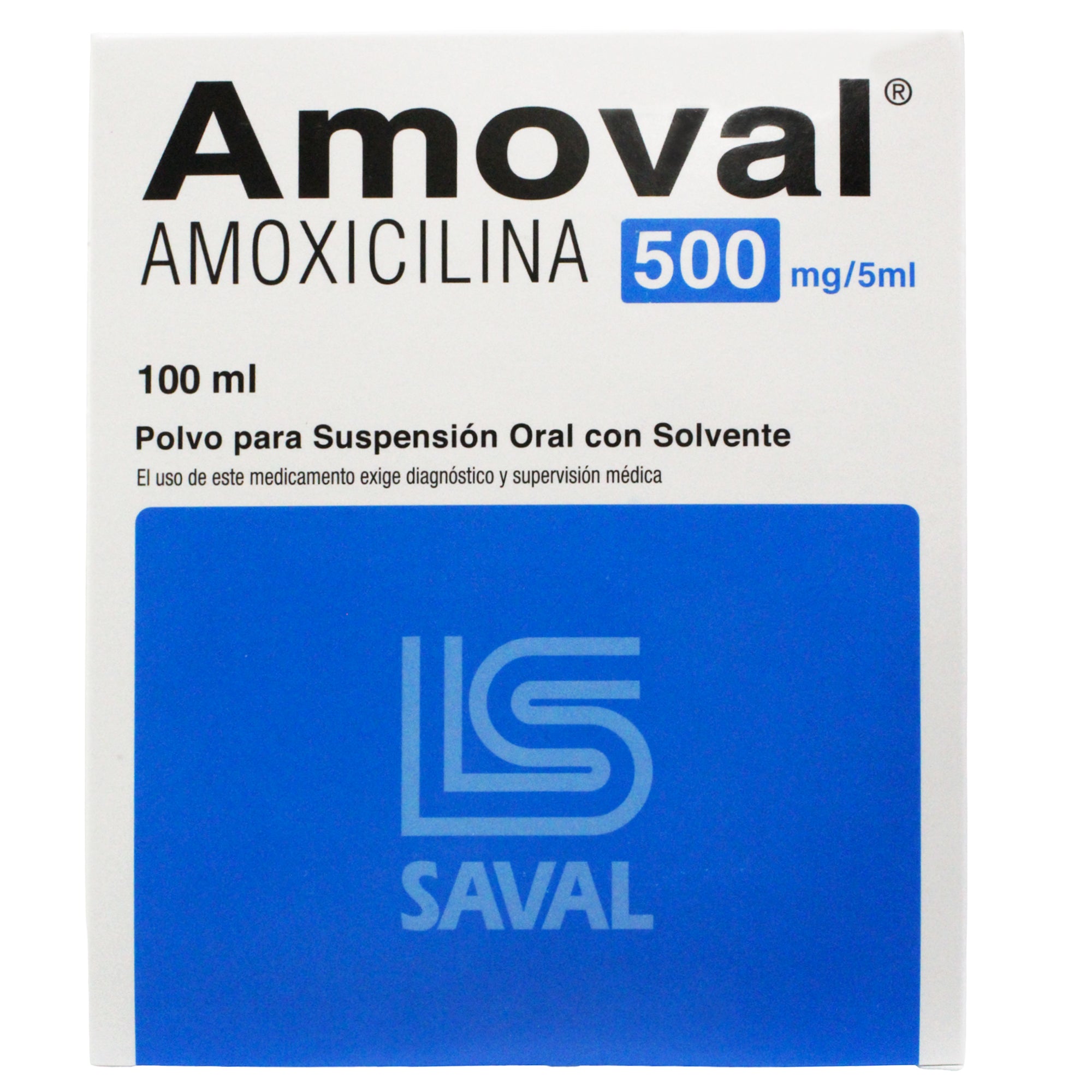 Amoval jarabe X 100 ml Amoxicilina 500 mg/5ml