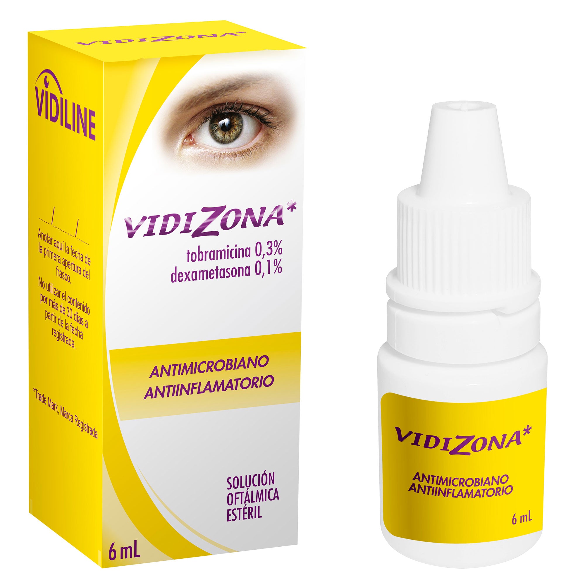 VIDIZONA* gotas X 6Ml Tobramicina 1% Dexametason 3%