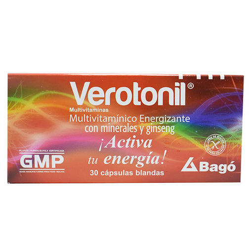 Verotonil X capsulas Multivitamina Minerales 